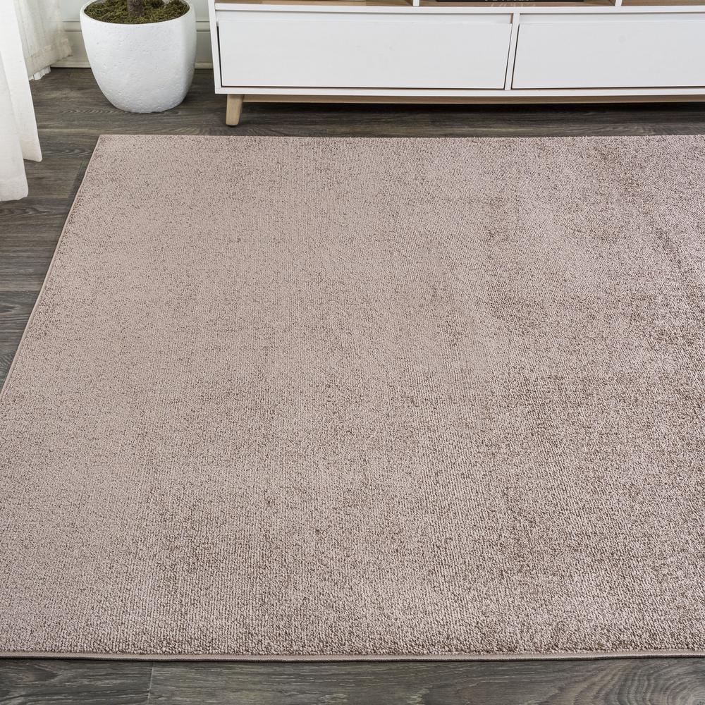 Haze Solid Low Pile Area Rug Brown. Picture 4