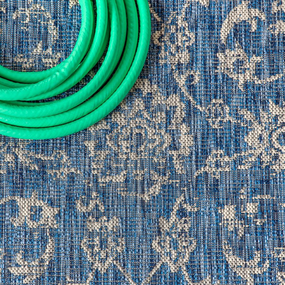 Tela Bohemian Textured Weave Floral Indoor/Outdoor Area Rug. Picture 5