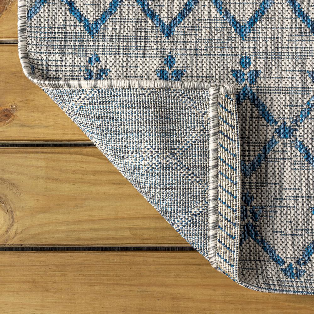 Ourika Moroccan Geometric Textured Weave Indoor/Outdoor Runner Rug. Picture 4