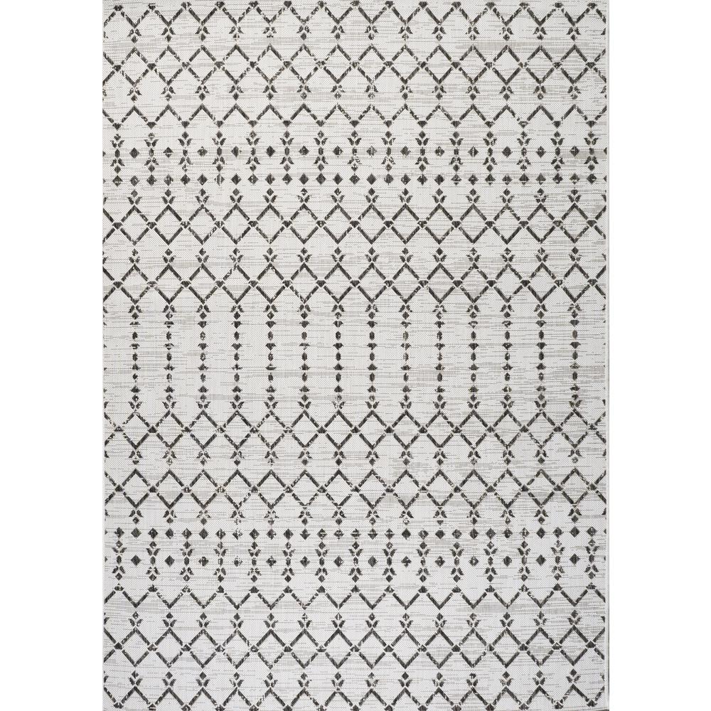 Ourika Moroccan Geometric Textured Weave Indoor/Outdoor Area Rug. Picture 1