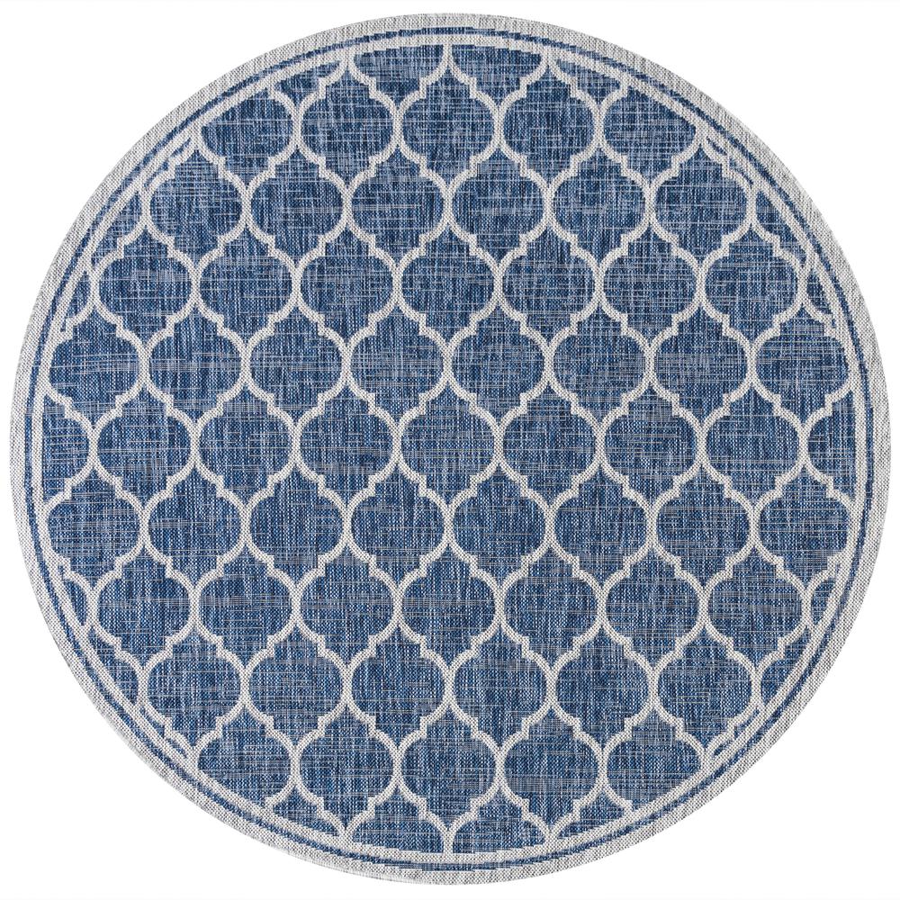 Trebol Moroccan Trellis Textured Weave Indoor/Outdoor Area Rug. Picture 1