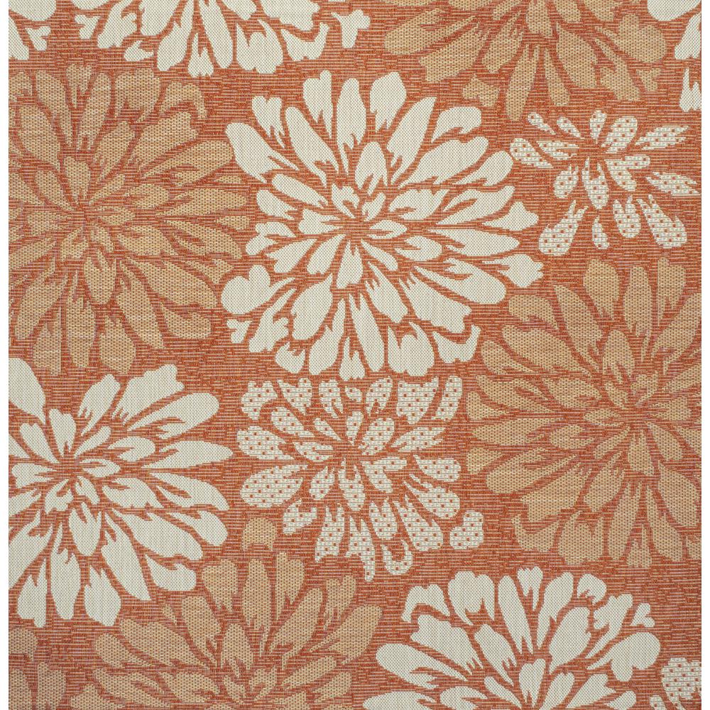 Zinnia Modern Floral Textured Weave Indoor/Outdoor Area Rug. Picture 1