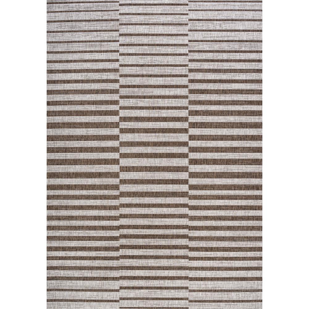 Sukie Modern Offset Stripe Indoor/Outdoor Area Rug. The main picture.