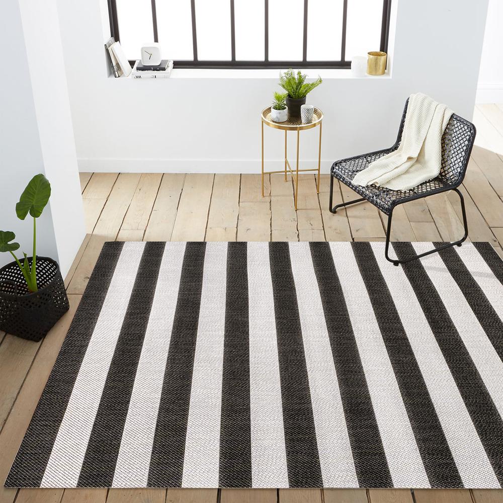 Negril Two Tone Wide Stripe Indoor/Outdoor Area Rug. Picture 15