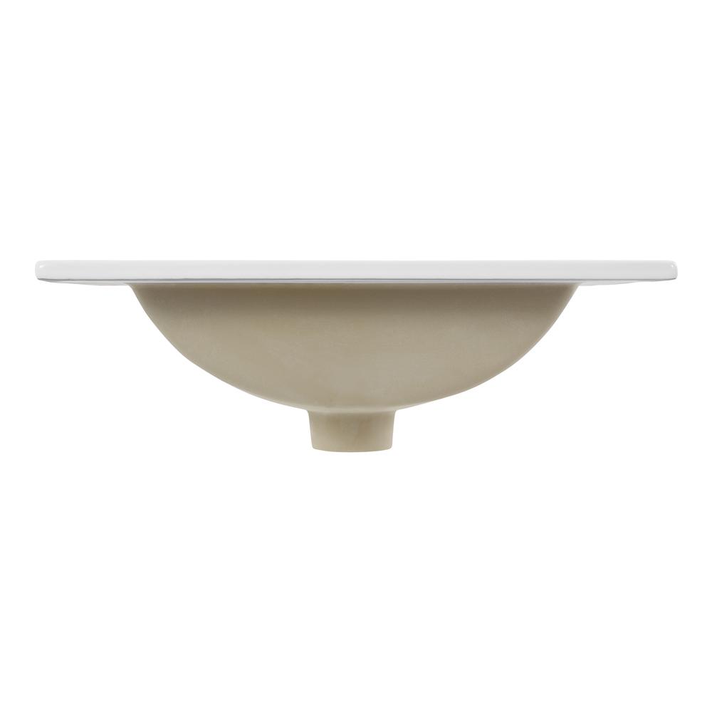 Rectangular Ceramic Single Sink Basin Vanity Top. Picture 6