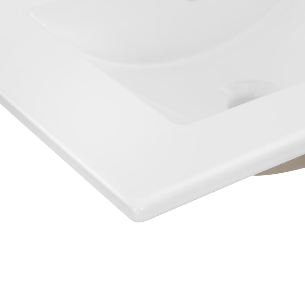 Rectangular Ceramic Single Sink Basin Vanity Top. Picture 7