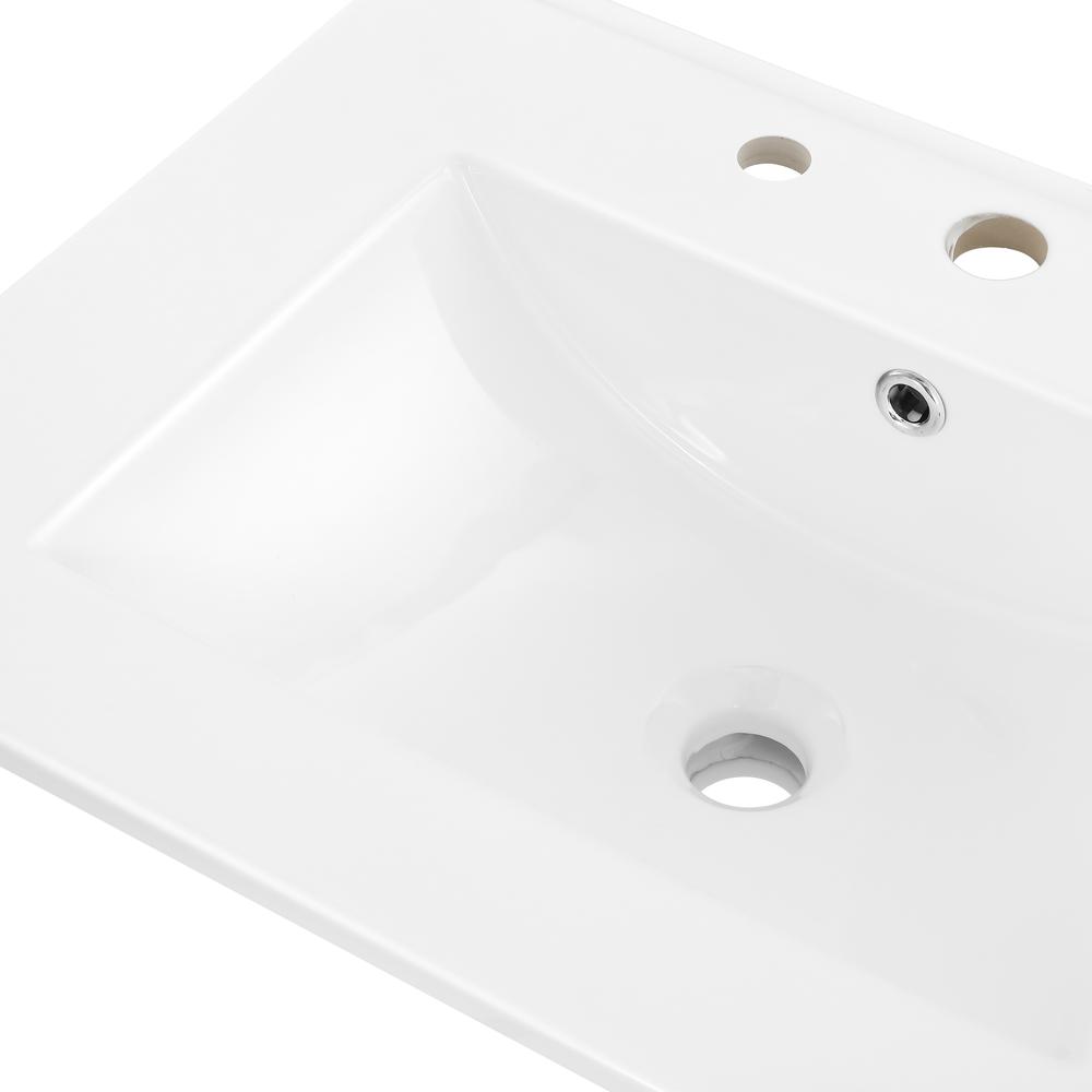 Rectangular Ceramic Single Sink Basin Vanity Top. Picture 2