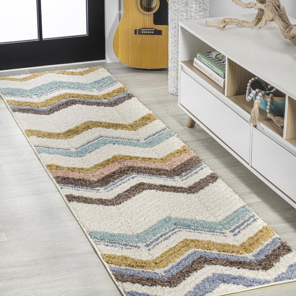 Elin Chevron High-Low Area Rug. Picture 3