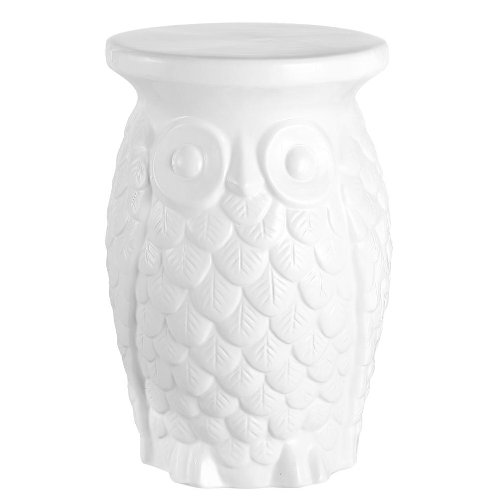 Groovy Owl Ceramic Garden Stool. Picture 3