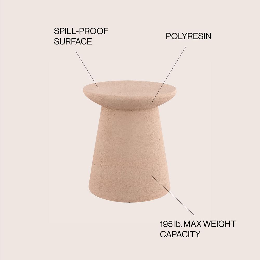 Hollie Minimalist Modern Drum Accent Table Pedestal. Picture 3