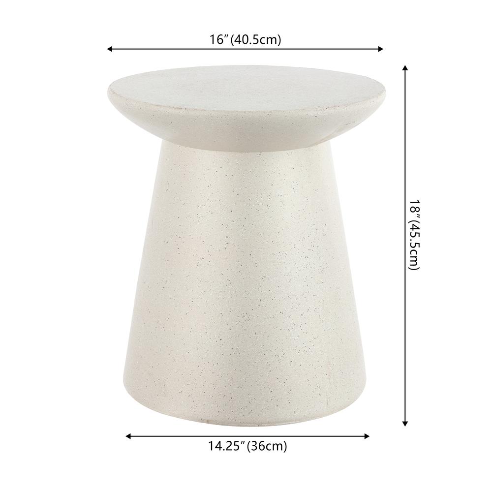 Hollie Minimalist Modern Drum Accent Table Pedestal. Picture 6