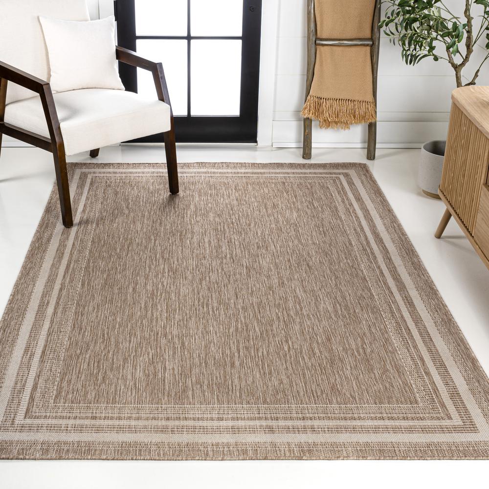 Lido Traditional Casual Pinstripe Border Indoor/Outdoor Area Rug. Picture 7