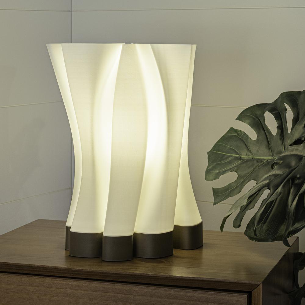 Flame Modern Bohemian Plant-Based PLA 3D Printed Dimmable LED Table Lamp. Picture 4