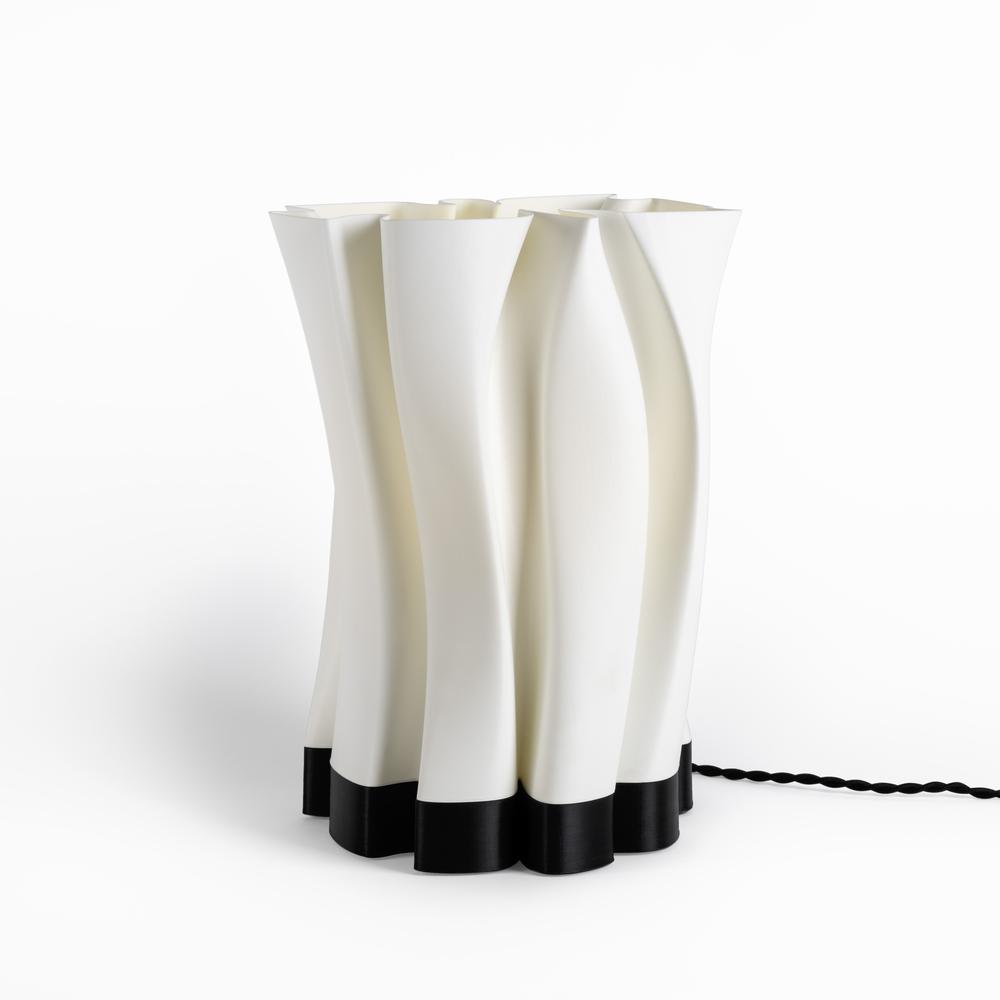 Flame Modern Bohemian Plant-Based PLA 3D Printed Dimmable LED Table Lamp. Picture 2