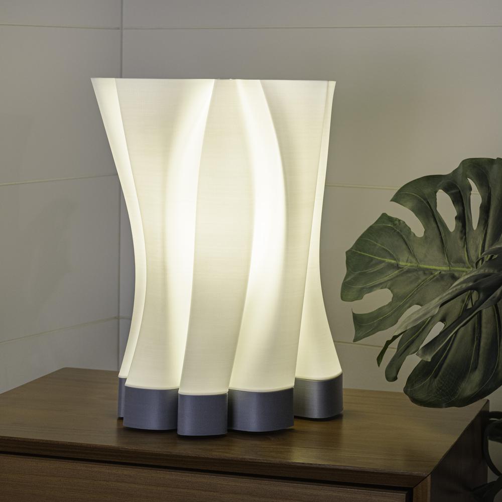 Flame Modern Bohemian Plant-Based PLA 3D Printed Dimmable LED Table Lamp. Picture 4