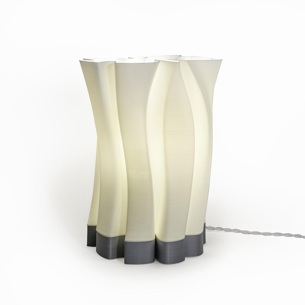 Flame Modern Bohemian Plant-Based PLA 3D Printed Dimmable LED Table Lamp. Picture 1