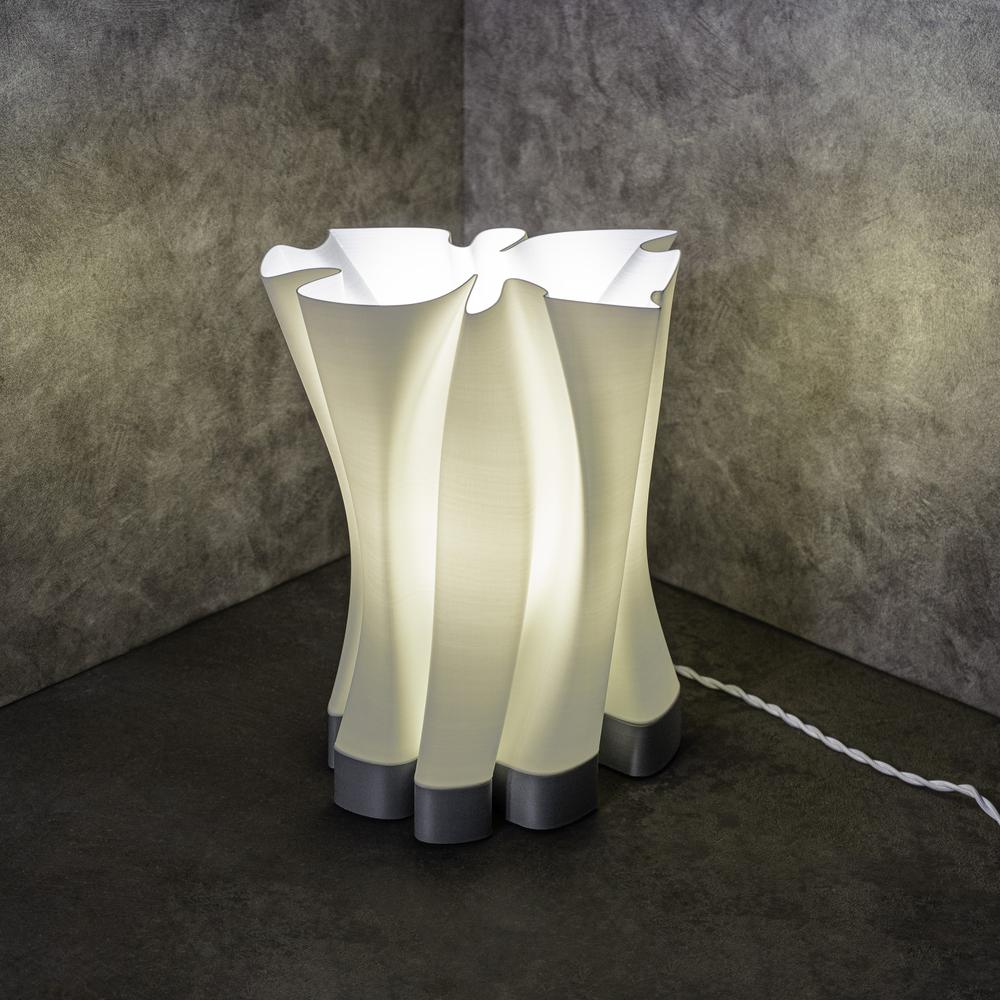 Flame Modern Bohemian Plant-Based PLA 3D Printed Dimmable LED Table Lamp. Picture 3