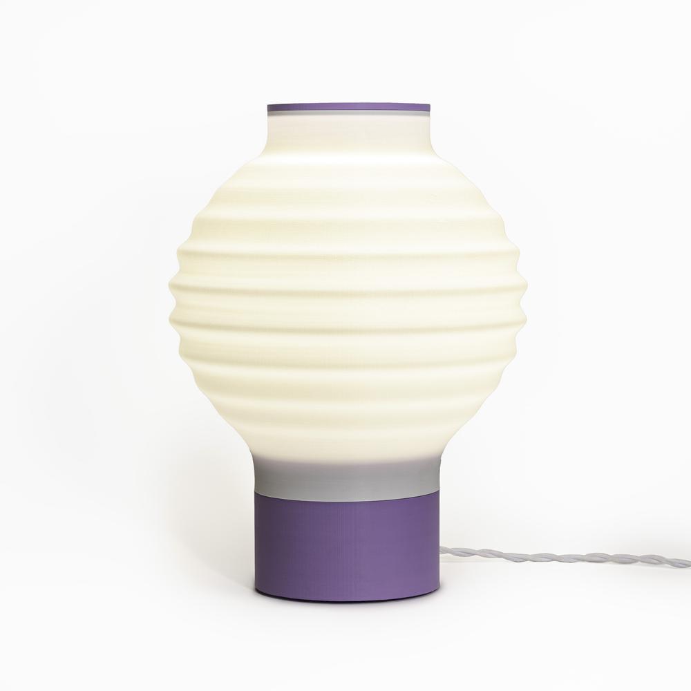 Lantern Vintage Traditional Plant-Based PLA 3D Printed Dimmable LED Table Lamp. Picture 1