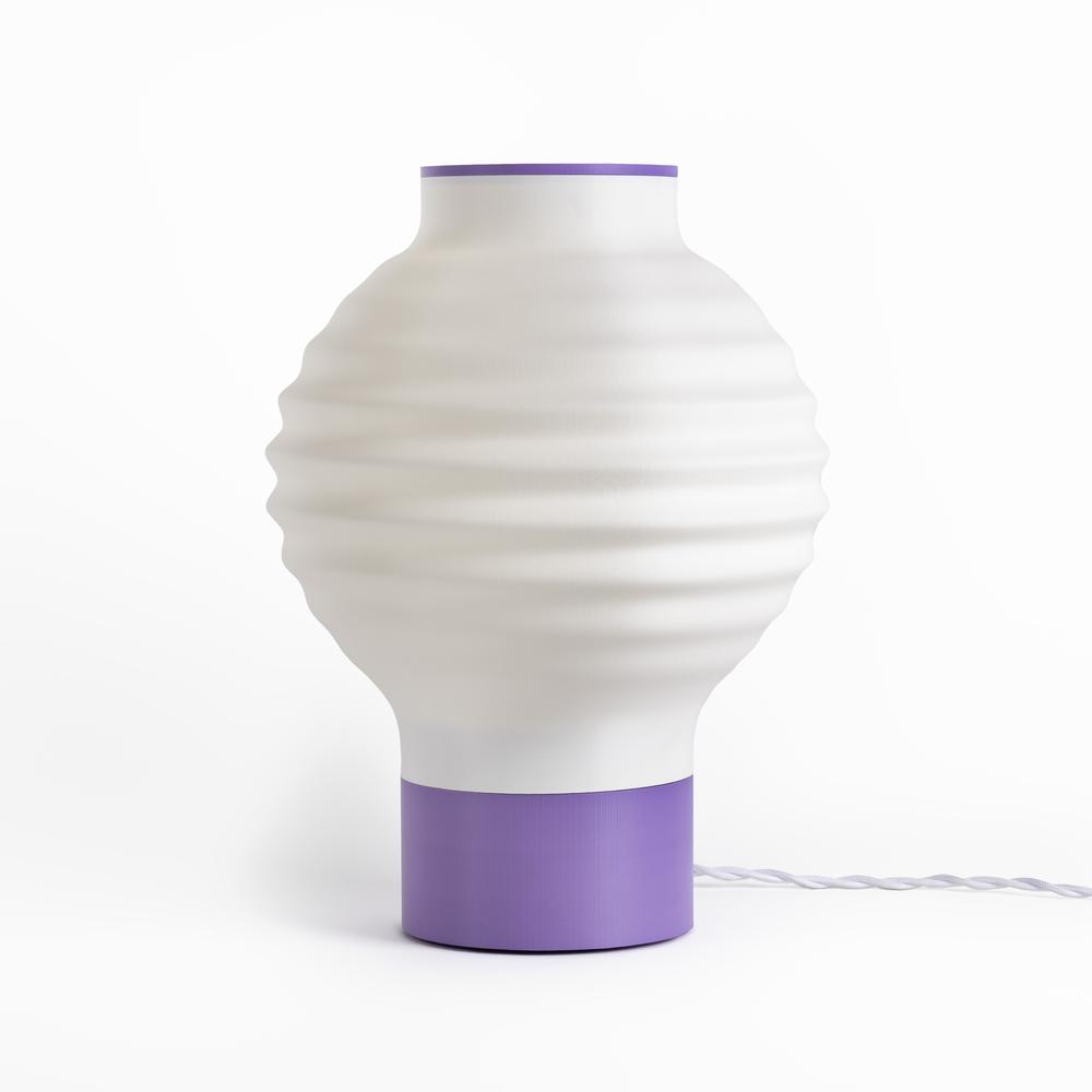 Lantern Vintage Traditional Plant-Based PLA 3D Printed Dimmable LED Table Lamp. Picture 2
