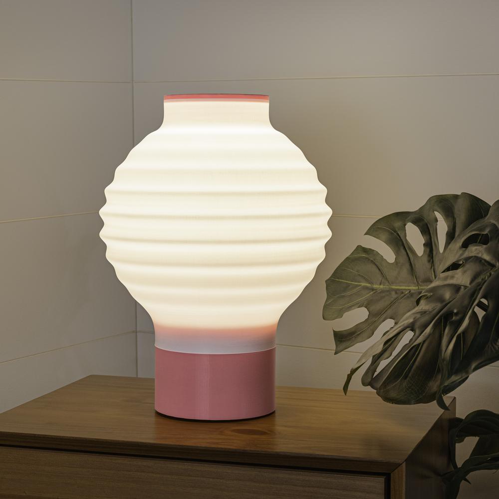 Lantern Vintage Traditional Plant-Based PLA 3D Printed Dimmable LED Table Lamp. Picture 4