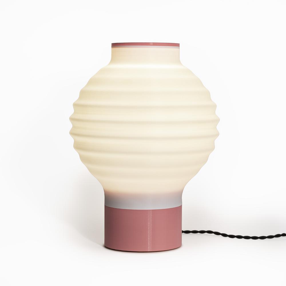 Lantern Vintage Traditional Plant-Based PLA 3D Printed Dimmable LED Table Lamp. Picture 1