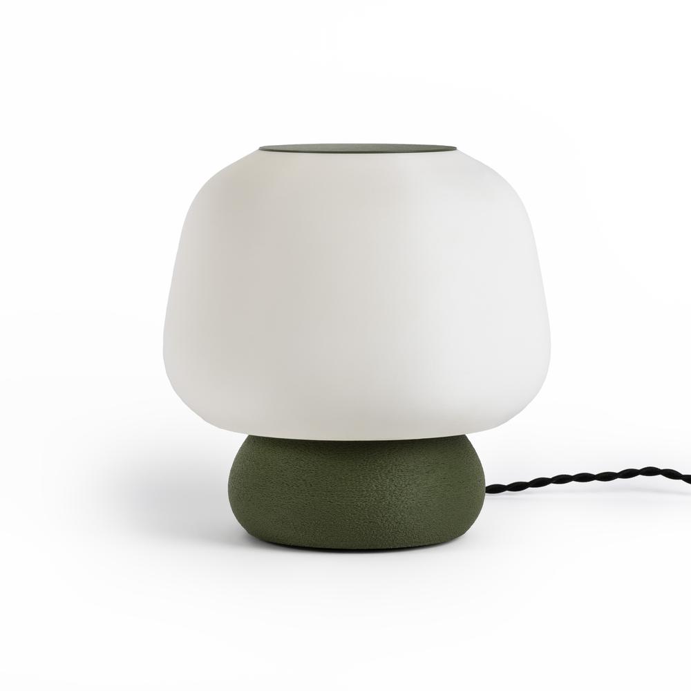 Plant-Based Pla 3D Printed Dimmable Led Table Lamp, White/Green. Picture 2