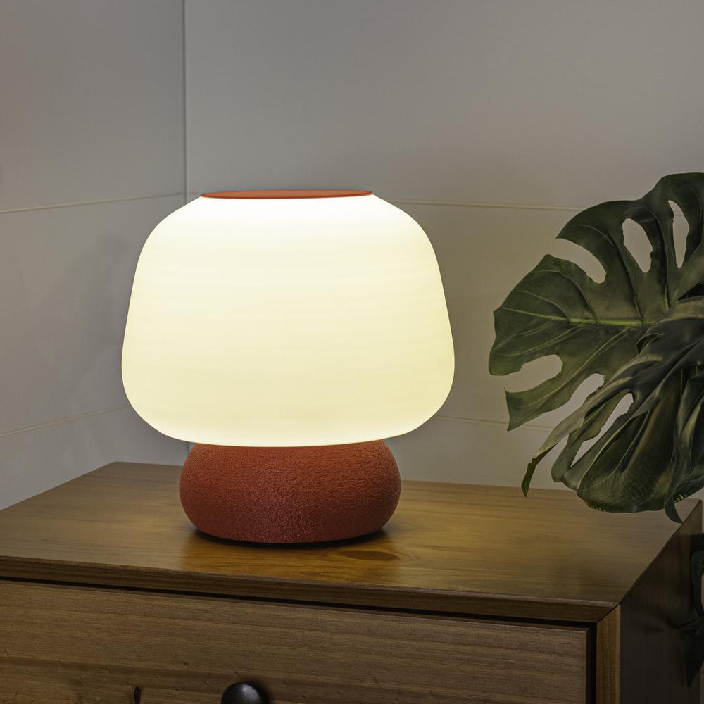 Plant-Based Pla 3D Printed Dimmable Led Table Lamp, White/Red. Picture 4