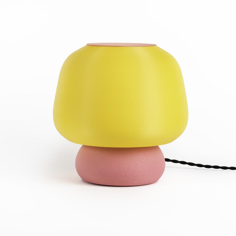 Plant-Based Pla 3D Printed Dimmable Led Table Lamp, Yellow/Hot. Picture 2