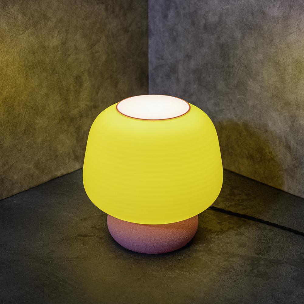 Plant-Based Pla 3D Printed Dimmable Led Table Lamp, Yellow/Hot. Picture 3