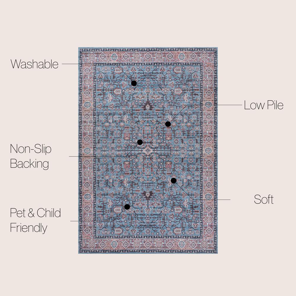 Kemer All-Over Persian Machine-Washable Area Rug. Picture 10