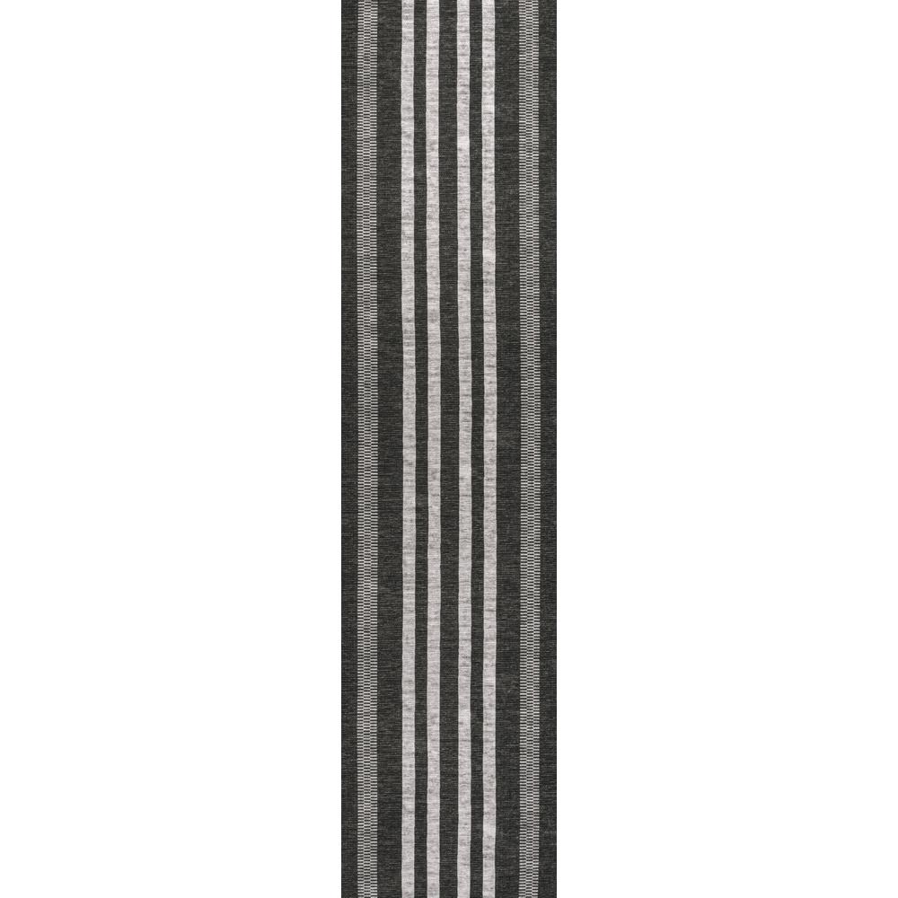 Vichy Geometric Striped Machine Washable Area Rug. Picture 1