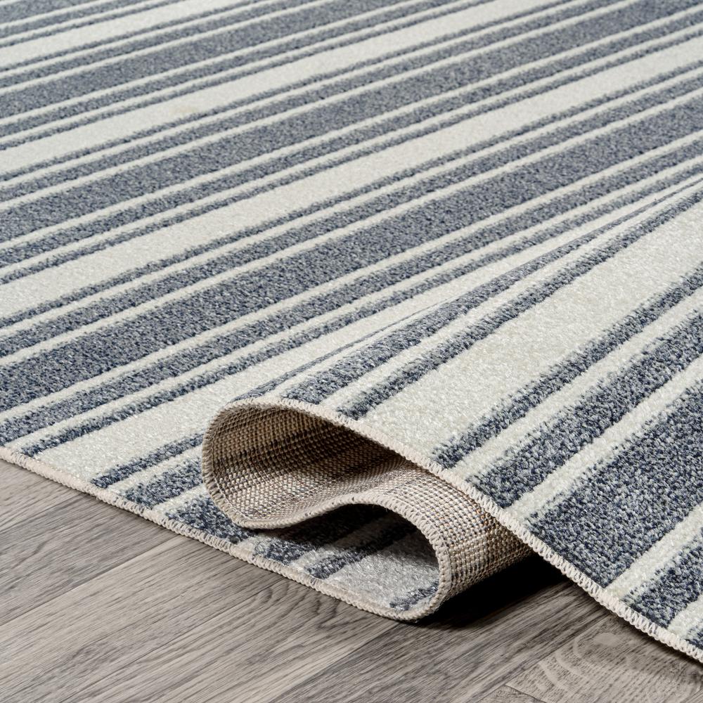 Fawning Two-Tone Striped Classic Low-Pile Machine-Washable Area Rug. Picture 3