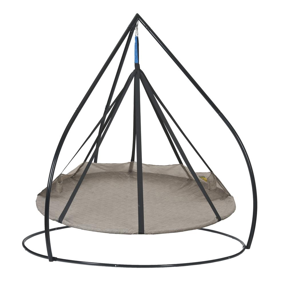 7ft dia Hammock Flying Saucer Hanging Chair Set W/ Stand. Picture 1