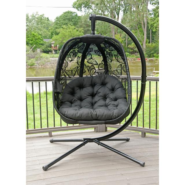 Hanging Egg Patio Chair - Butterfly. Picture 4