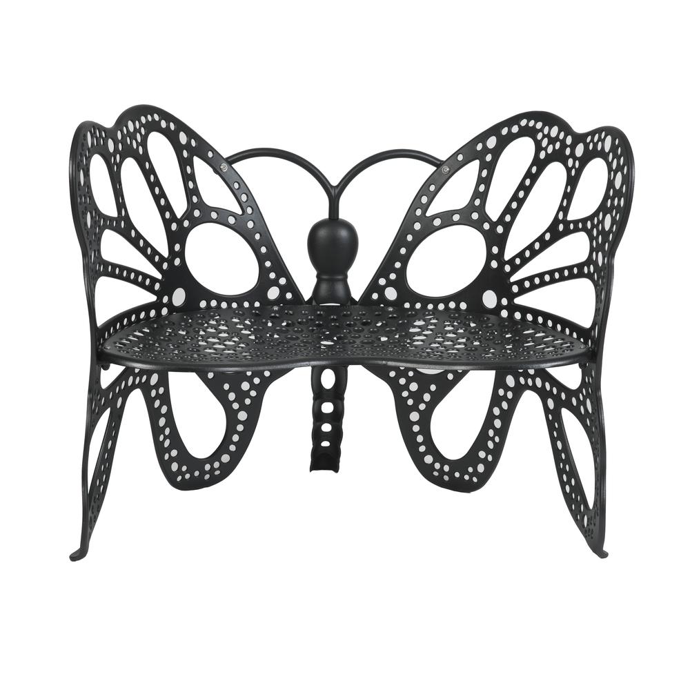 Butterfly Bench Black. Picture 1
