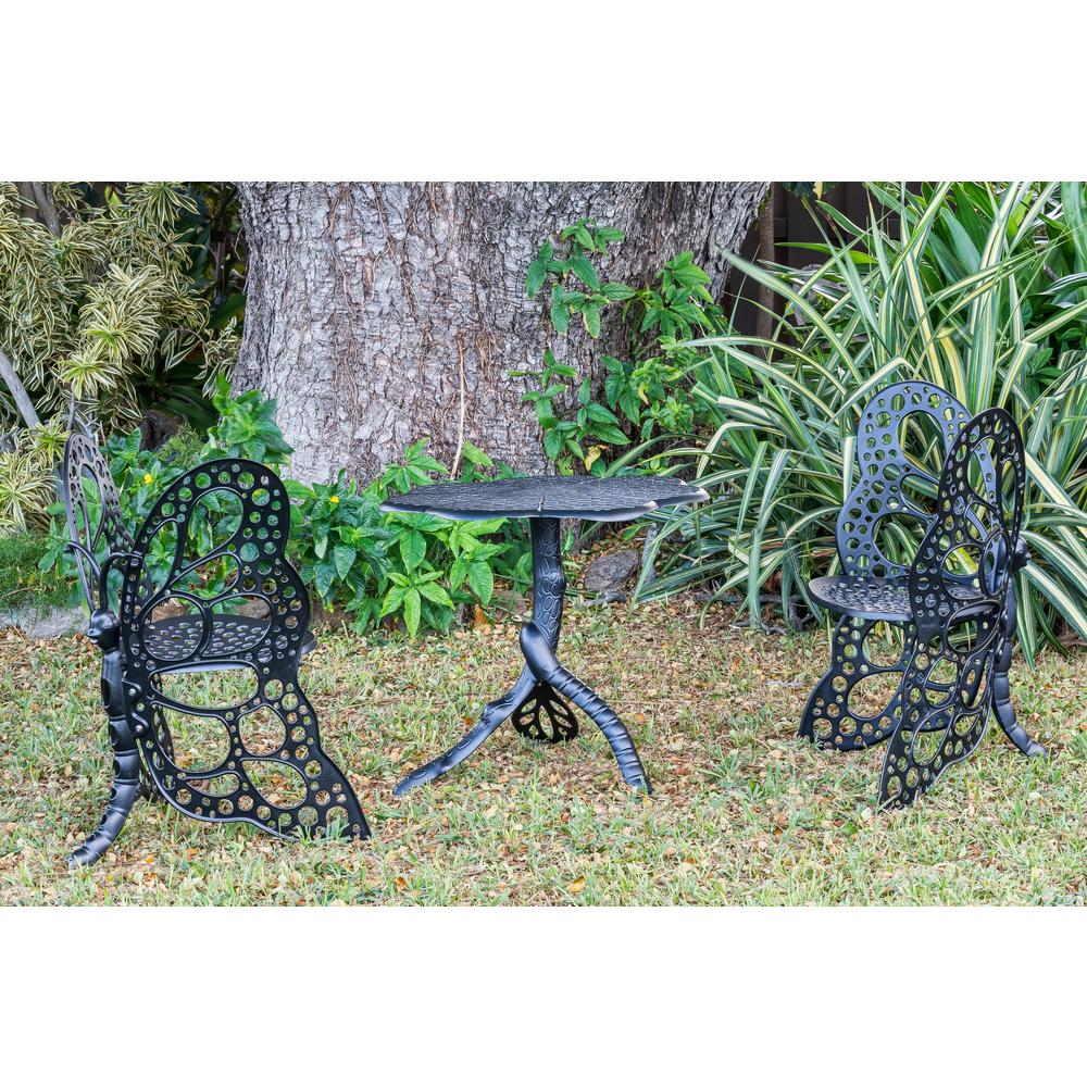 Butterfly Bistro Set- black. Picture 3