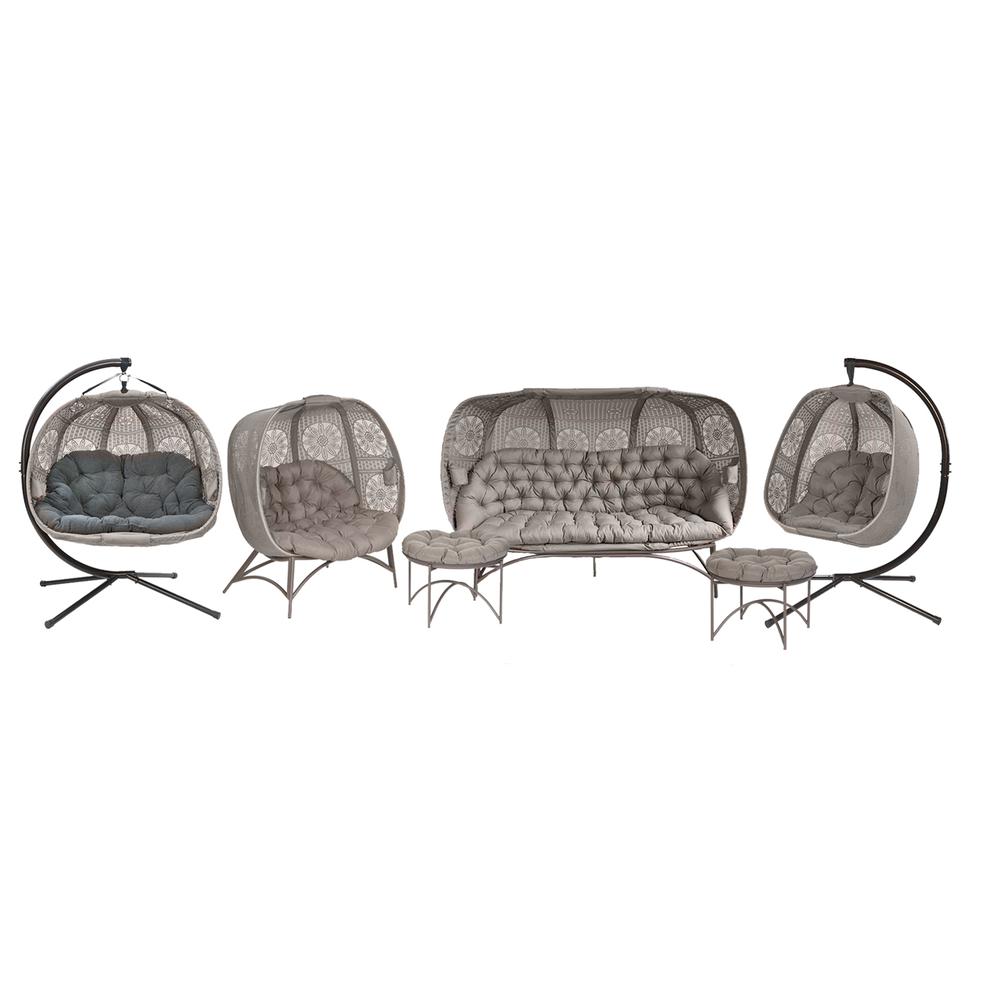 Oasis Dreamcatcher Set - Couch, Hanging Chair, Cozy Chair, Egg Chair, 2 Tables. Picture 1