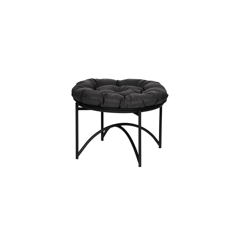 Center Table with foot stool and cushion - Black. Picture 1