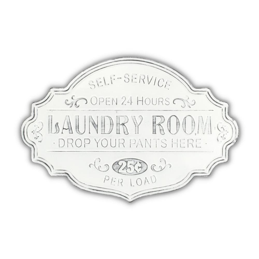 Enamel Finished Laundry Room Sign. Picture 1