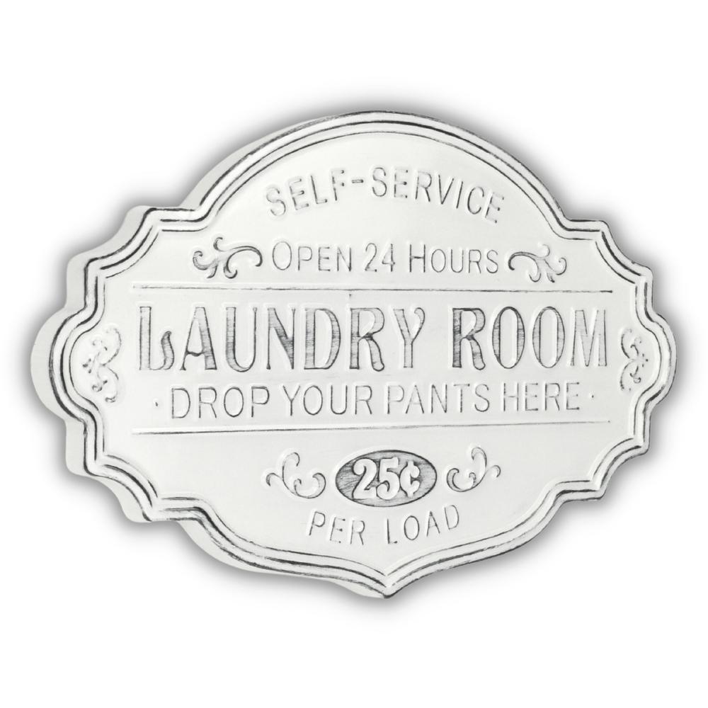 Enamel Finished Laundry Room Sign. Picture 2