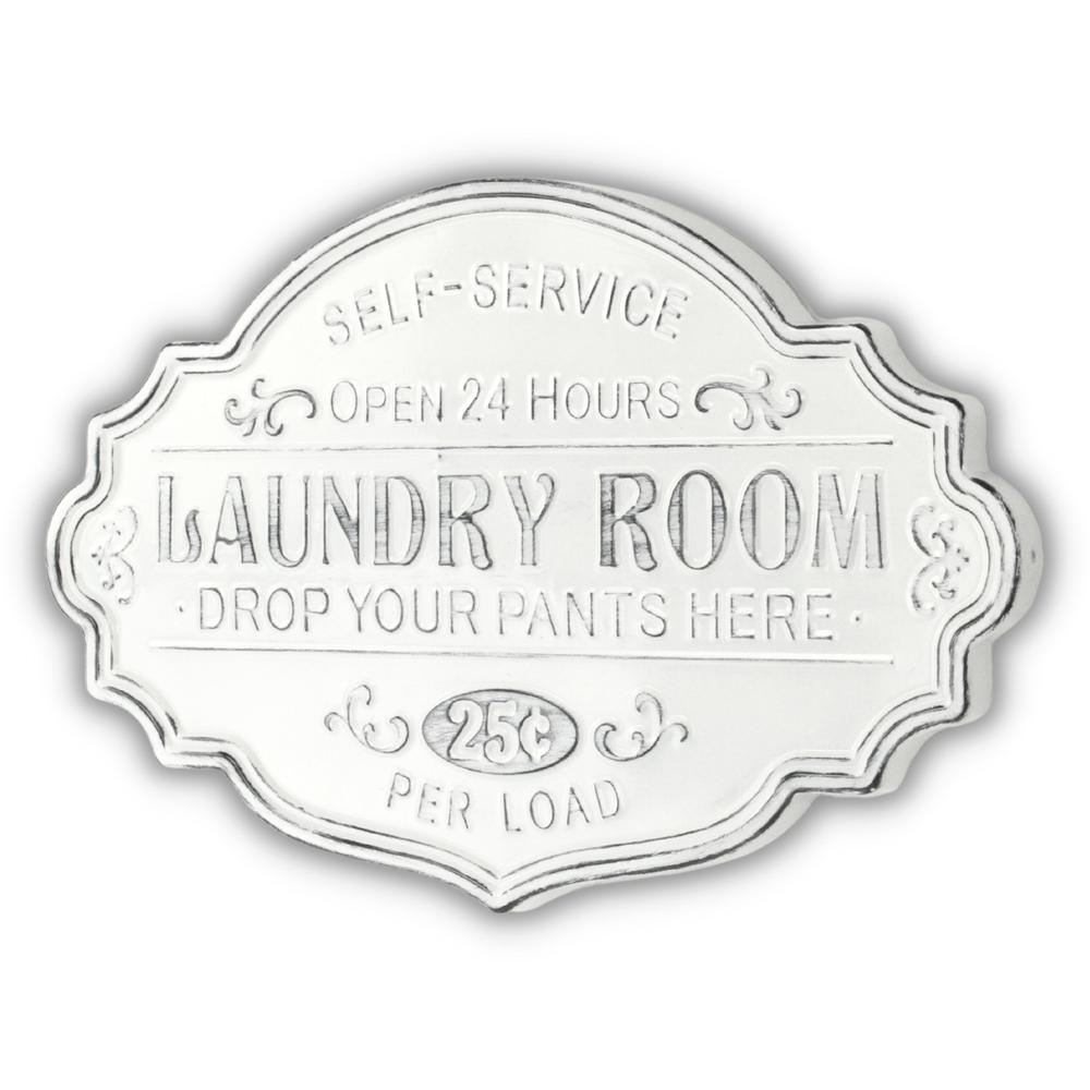 Enamel Finished Laundry Room Sign. Picture 3