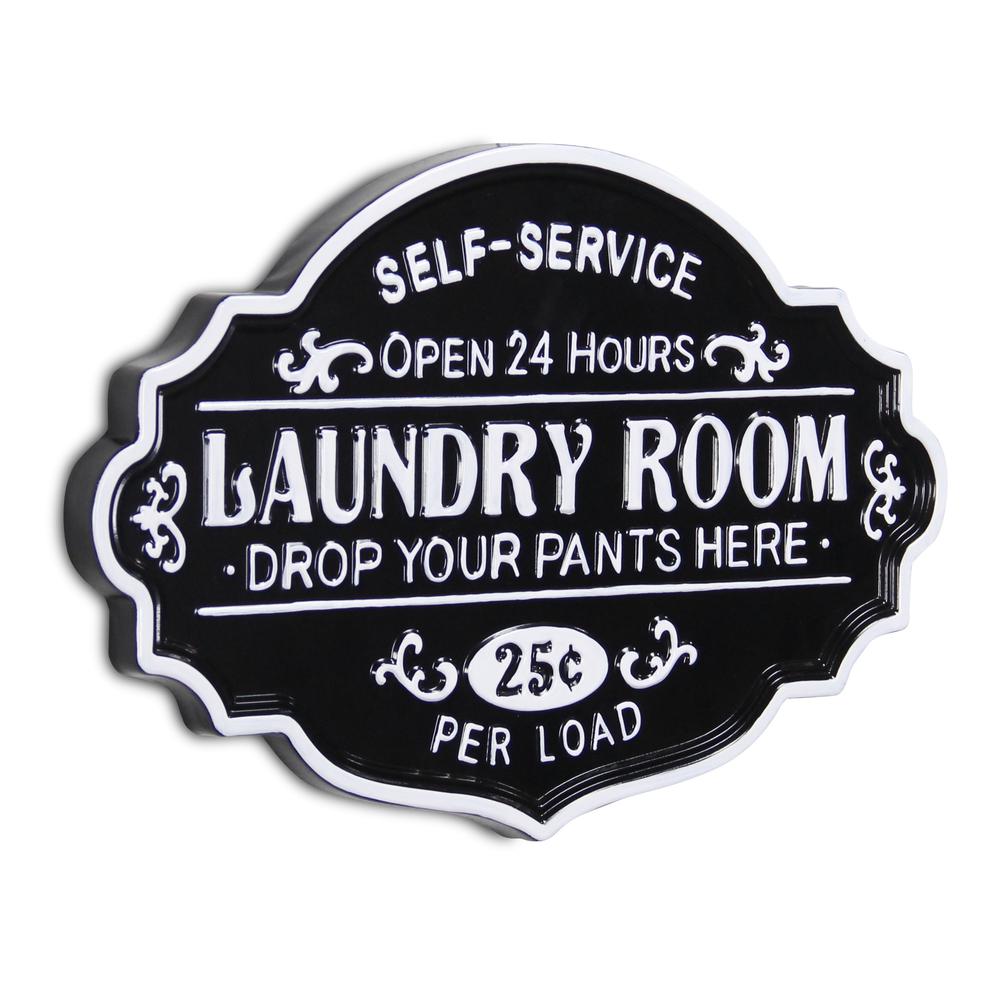 Enamel Finished Laundry Room Sign. Picture 6