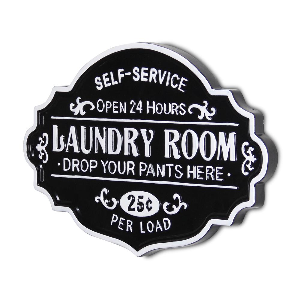 Enamel Finished Laundry Room Sign. Picture 7