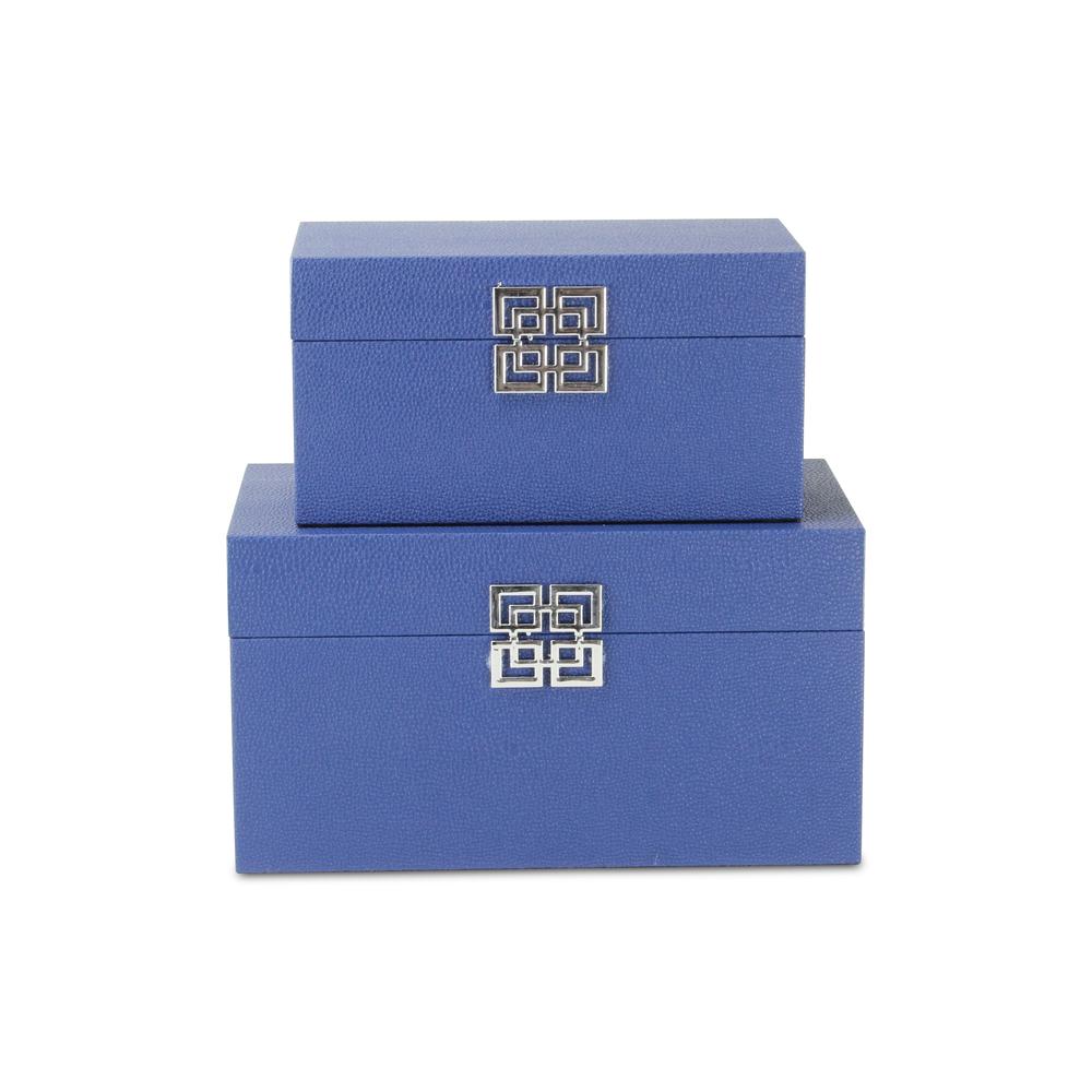 Galena "Double Happiness" Navy Blue Shagreen Box Set. Picture 3