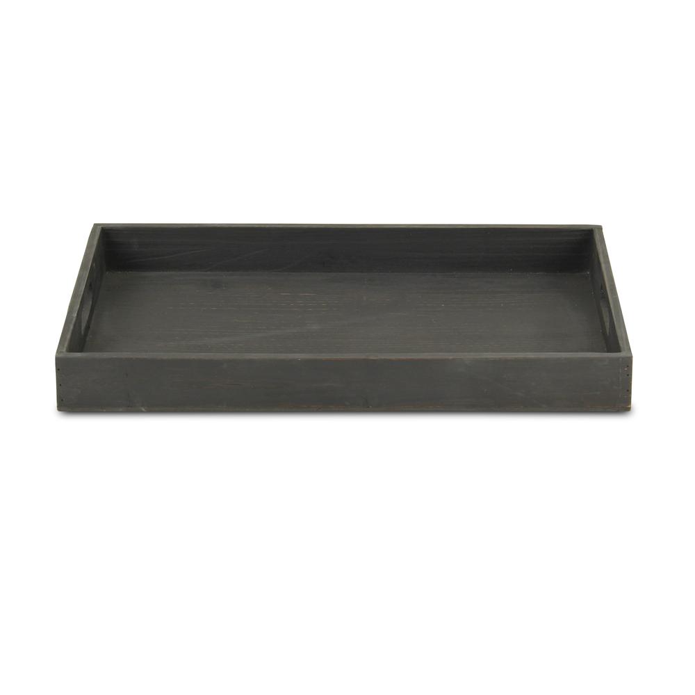 Ena Black Wood Table Tray. Picture 3