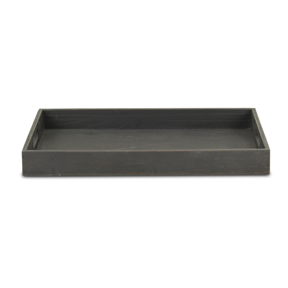 Ena Black Wood Table Tray. Picture 4