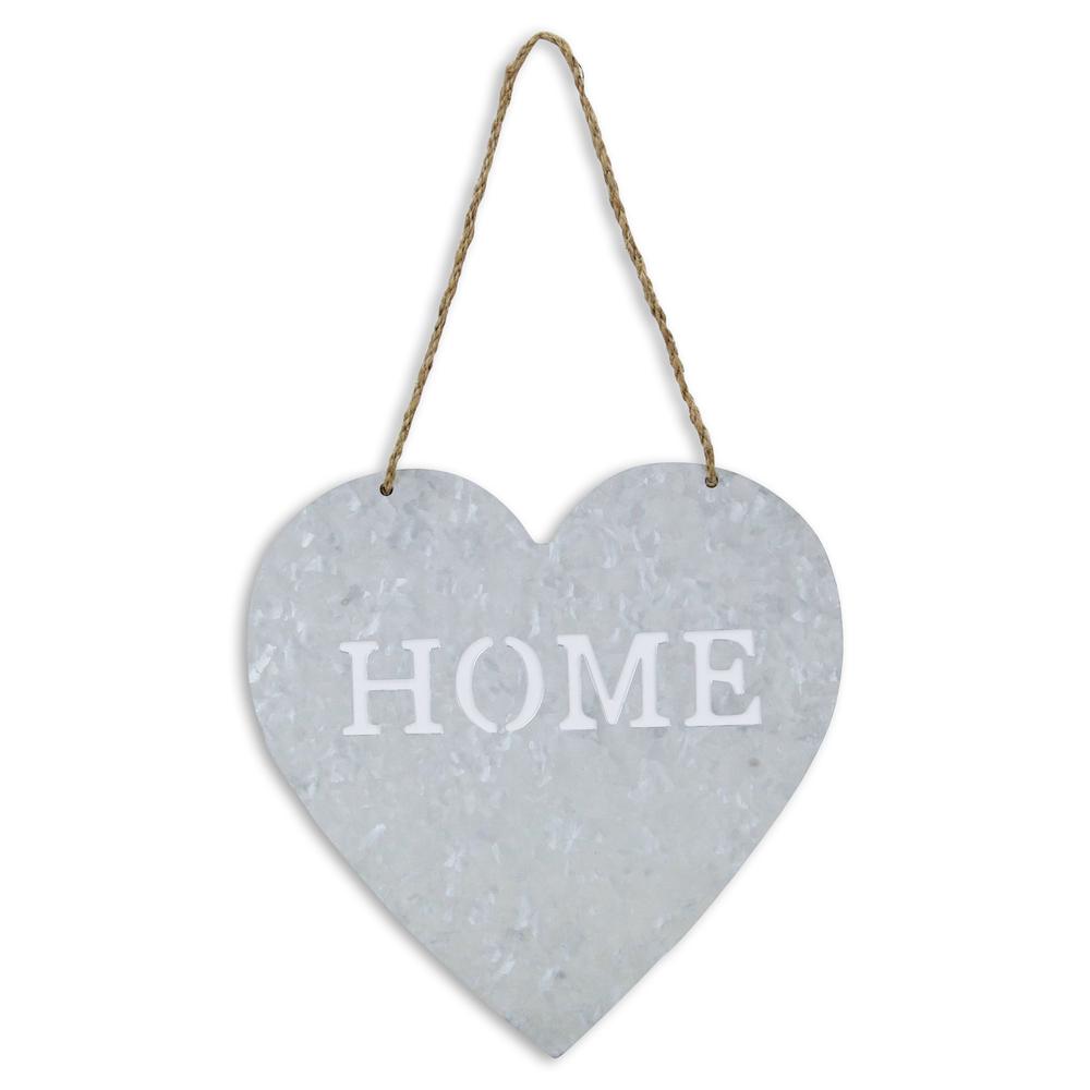 Metal Heart Shaped Hanging "Home". Picture 1
