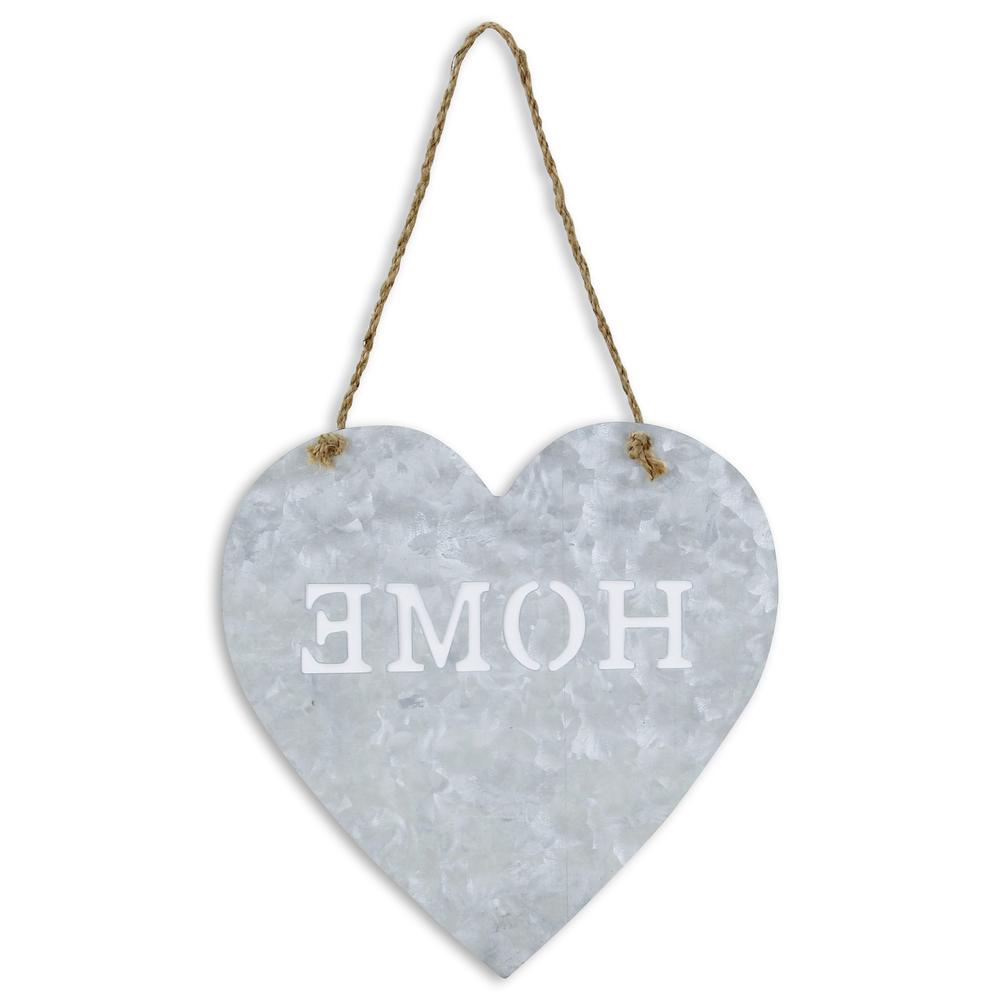 Metal Heart Shaped Hanging "Home". Picture 4