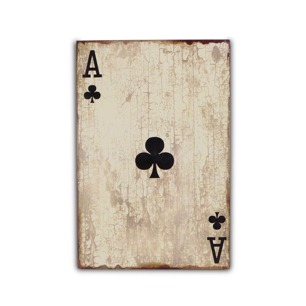 Ace of Clubs Playing Card Wall Art. Picture 1