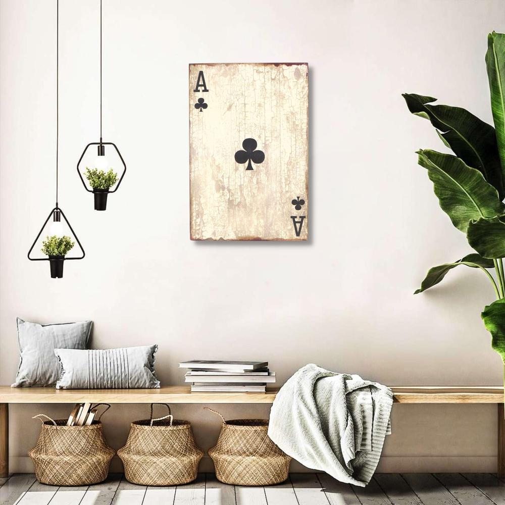 Ace of Clubs Playing Card Wall Art. Picture 4